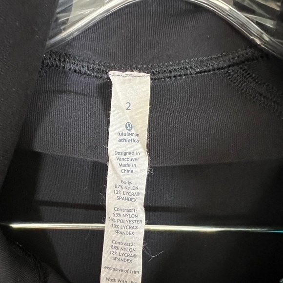 Lululemon | Nice | Asana Jacket | Black / Pow Stripe Split Pea | Thumb Holes | 2 - Picture 9 of 9